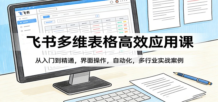 飞书多维表格高效应用课：从入门到精通，界面操作，自动化，多行业实战案例 - 项目资源网