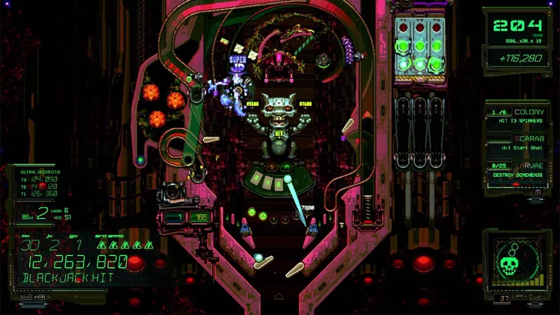 【美版】异种弹珠台 敌对弹球行动 .XENOTILT HOSTILE PINBALL ACTION 中文