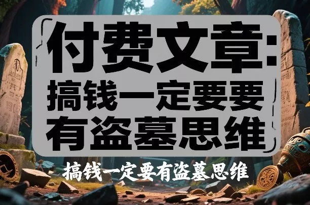 付费文章：搞钱一定要有盗墓思维 - 项目资源网