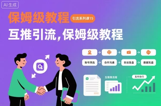 引流系列课15：互推引流，保姆级教程【文档】 - 项目资源网