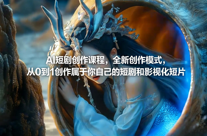 AI短剧创作课程，全新创作模式，从0到1创作属于你自己的短剧和影视化短片 - 项目资源网