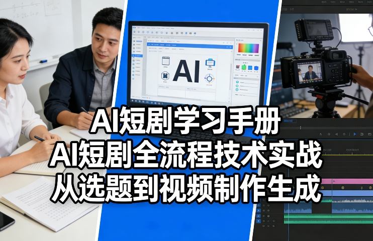 AI短剧学习手册，AI短剧全流程技术实战，从选题到视频制作生成 - 项目资源网