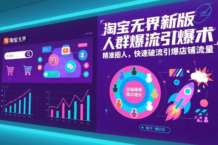 淘宝无界新版人群爆流引爆术，精准圈人，快速破流引爆店铺流量 - 项目资源网