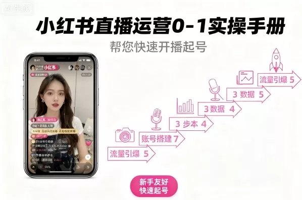 小红书直播运营0-1实操手册，帮您快速开播起号 - 项目资源网