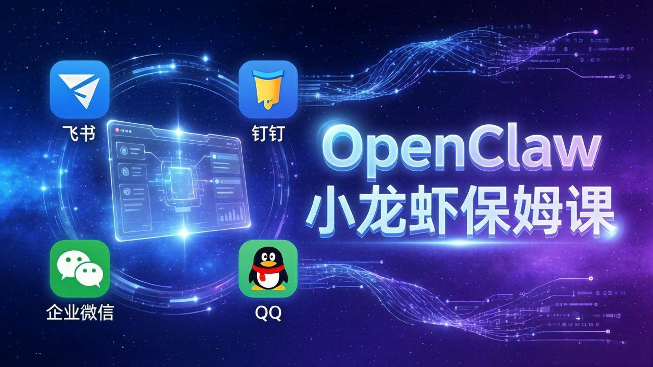 （17614期）OpenClaw小龙虾保姆课： Windows/macOS/Linux/Docker全系统安装，飞书+钉钉+企业微信+QQ 全接入 - 项目资源网