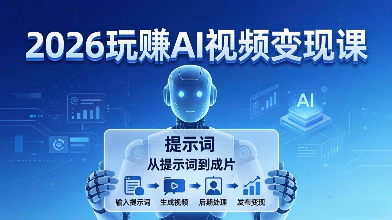 （17827期）2026玩赚AI视频变现课：掌握 AI 视频全流程技能，从提示词到成片高效产出 - 项目资源网