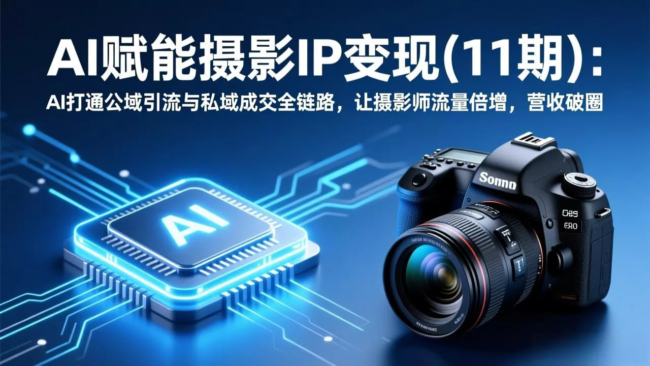 AI赋能摄影IP变现(11期 - 项目资源网