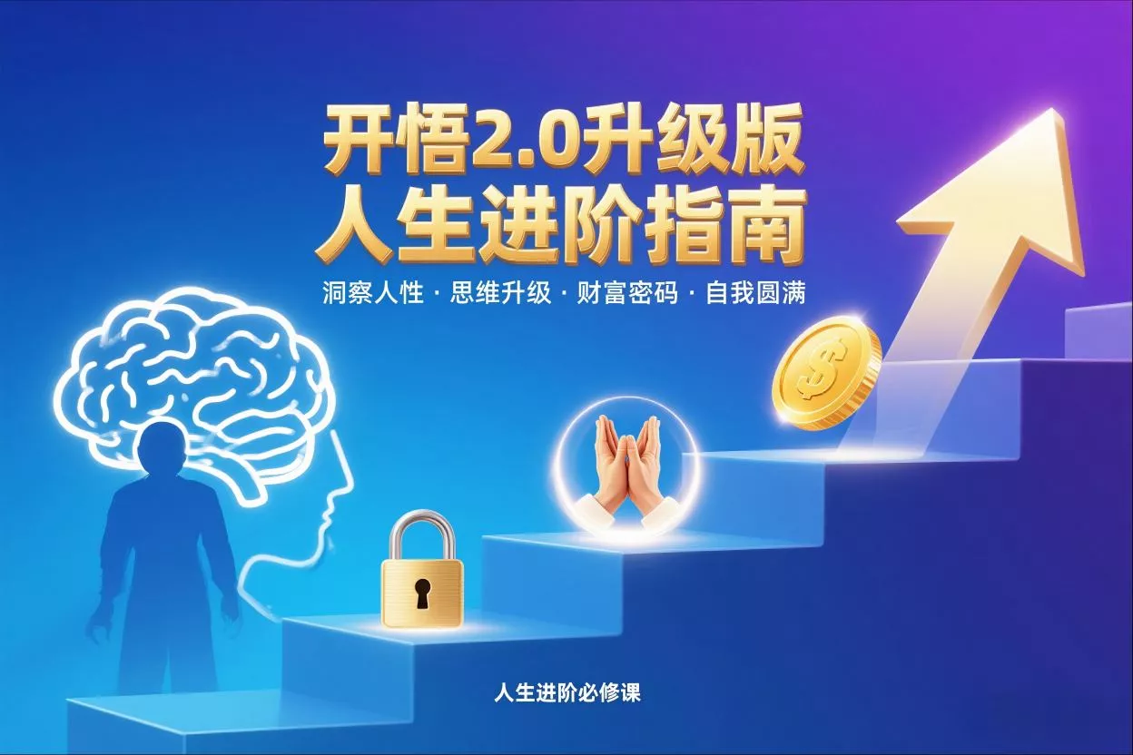开悟2.0升级版人生进阶指南，洞察人性-思维升级-财富密码-自我圆满 - 项目资源网
