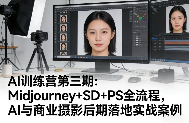 AI训练营第三期：Midjourney+SD+PS全流程，AI与商业摄影后期落地实战案例 - 项目资源网