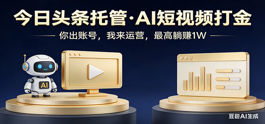 头条号AI托管，我提供作品，你提供账号，每天5分钟发布，小白躺赚3000+ - 项目资源网