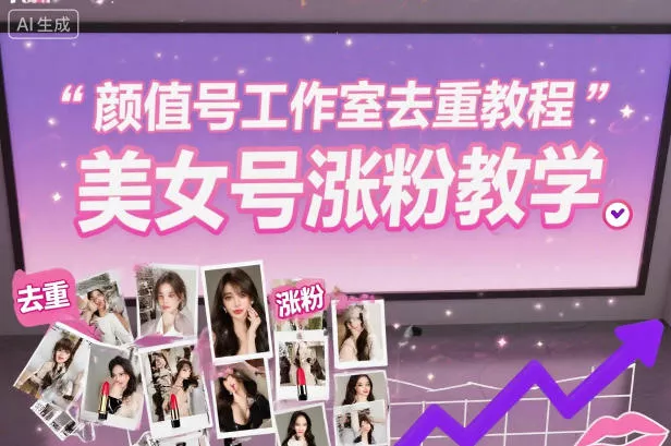 颜值号工作室去重教程，美女号涨粉教学 - 项目资源网