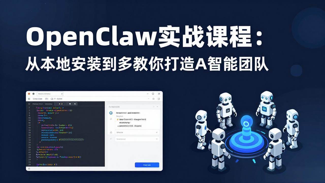 （17883期）OpenClaw实战课程：从本地安装到多Agent协同，手把手教你打造AI智能团队 - 项目资源网