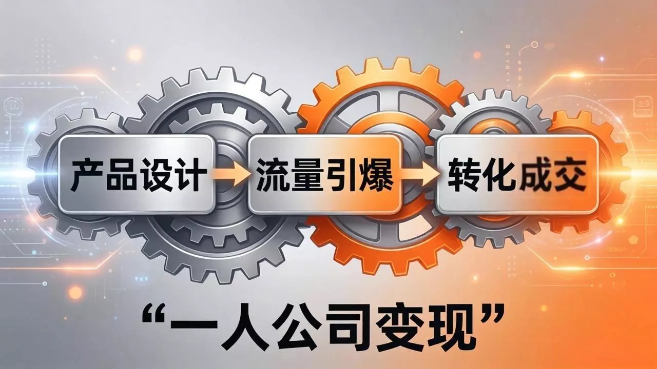 一人公司变现全攻略：产品设计+流量引爆+转化成交，打造不受年龄限制的长期事业 - 项目资源网