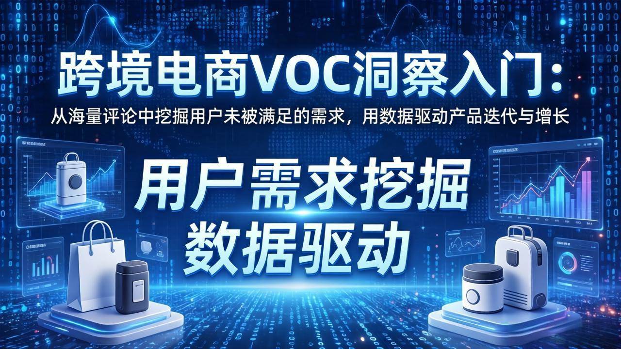 （17796期）跨境电商VOC洞察入门：从海量评论中挖掘用户未被满足的需求，用数据驱动产品迭代与增长 - 项目资源网