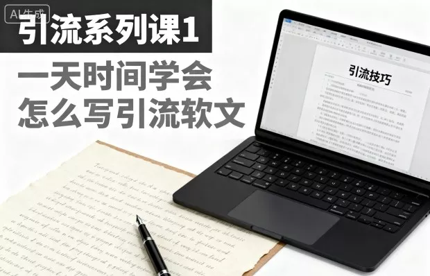 引流系列课1，一天时间学会怎么写引流软文 - 项目资源网