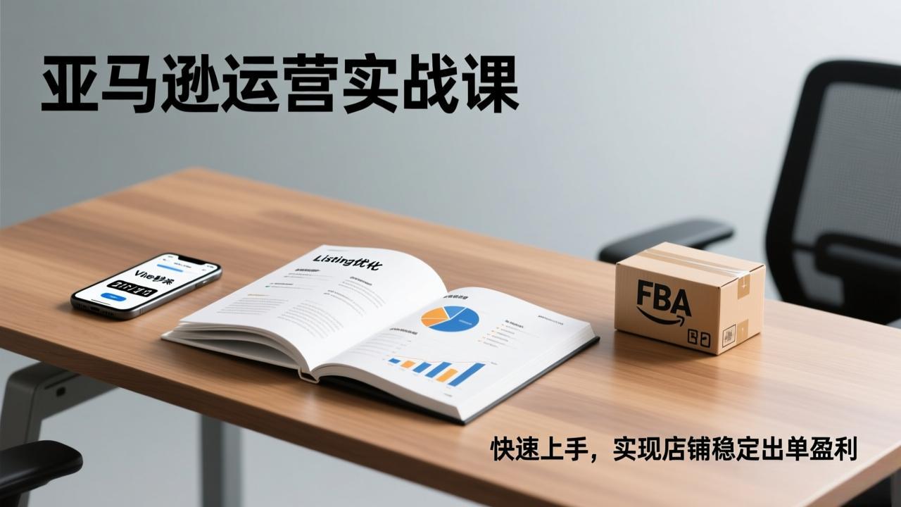 亚马逊运营实战课，Listing优化、Vine秒杀、FBA发货，快速上手，实现店铺稳定出单盈利 - 项目资源网