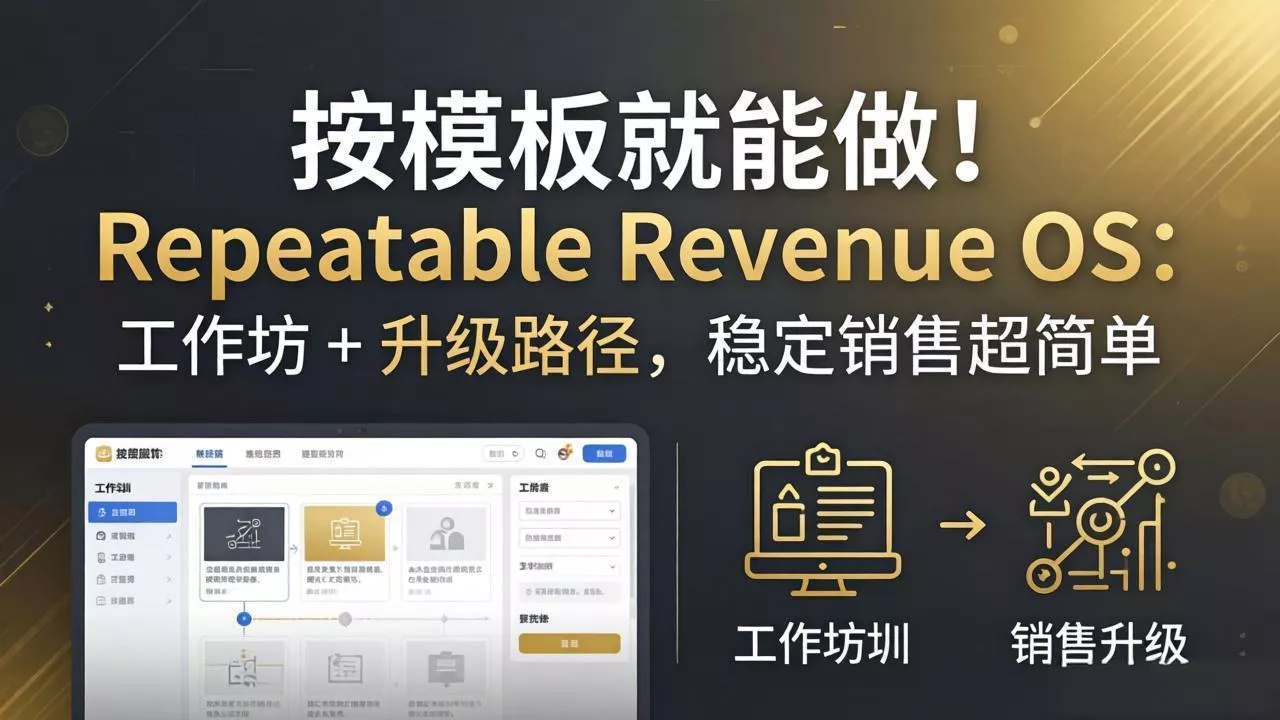 按模板就能做！Repeatable Revenue OS：工作坊 + 升级路径，稳定销售超简单 - 项目资源网