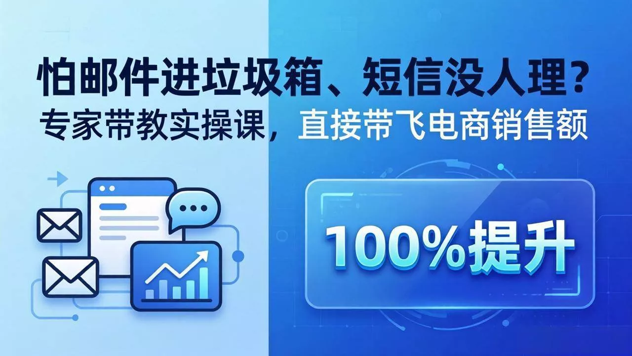（18234期）怕邮件进垃圾箱、短信没人理？专家带教实操课，直接带飞电商销售额【原创双语字幕】 - 项目资源网