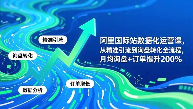 阿里国际站数据化运营课-11月，从精准引流到询盘转化全流程，月均询盘+订单提升200% - 项目资源网