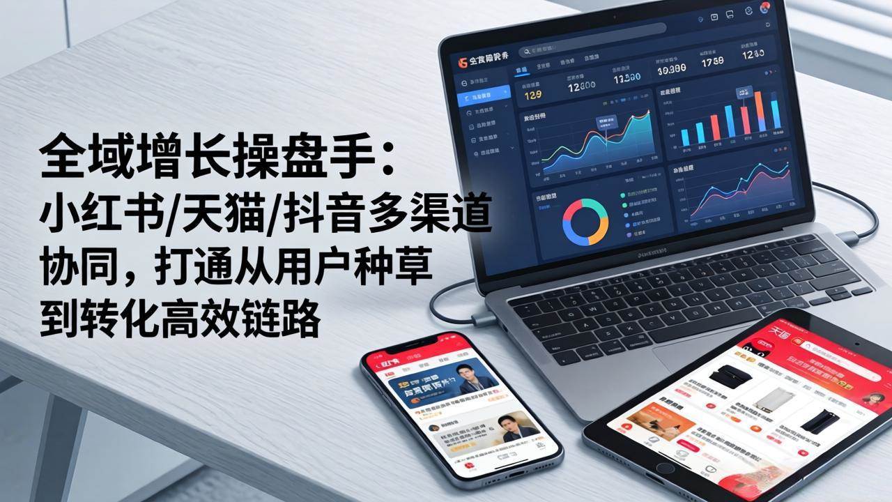 （17605期）全域增长操盘手：小红书/天猫/抖音多渠道协同，打通从用户种草到转化高效链路 - 项目资源网