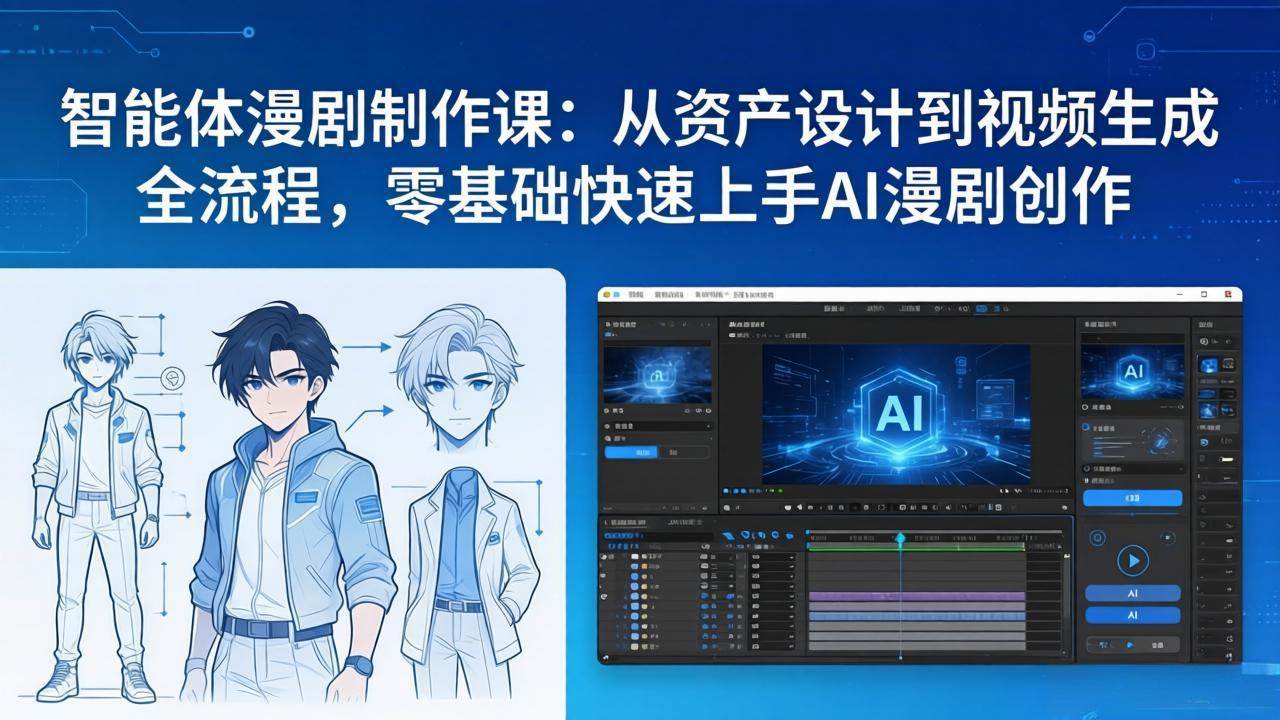 （17709期）智能体漫剧制作课：从资产设计到视频生成全流程，零基础快速上手AI漫剧创作 - 项目资源网