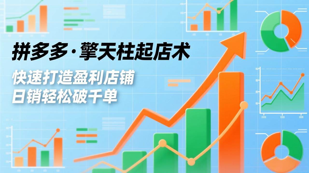 （17715期）拼多多·擎天柱起店术3.0(更新)，爆流布局、利润起飞、不断流，快速打造盈利店铺，日销破千单 - 项目资源网