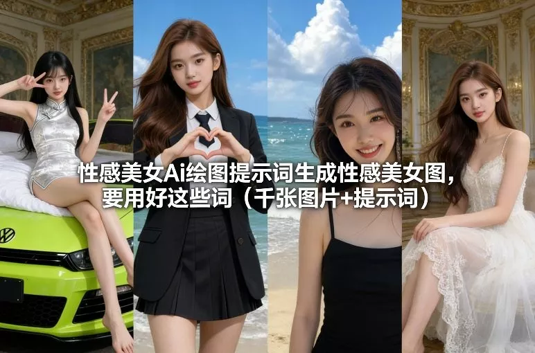 性感美女Ai绘图提示词生成性感美女图，要用好这些词(千张图片+提示词) - 项目资源网