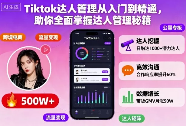 Tiktok达人管理从入门到精通，助你全面掌握达人管理秘籍 - 项目资源网