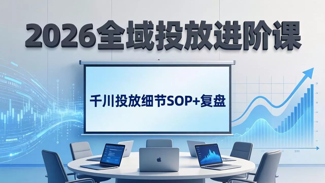 2026全域投放进阶课：杭州线下3天实战，千川投放细节SOP+复盘，撬动自然流量 - 项目资源网