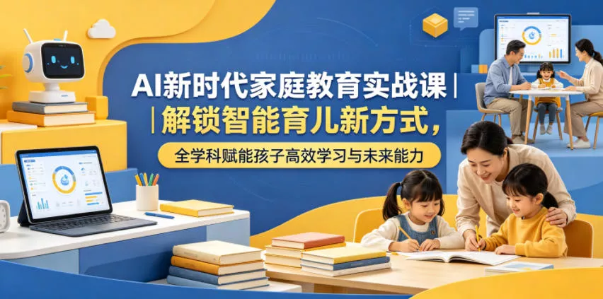AI新时代家庭教育实战课｜解锁智能育儿新方式，全学科赋能孩子高效学习与未来能力 - 项目资源网