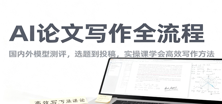 AI论文写作全流程，国内外模型测评，选题到投稿，实操课学高效写作方法 - 项目资源网