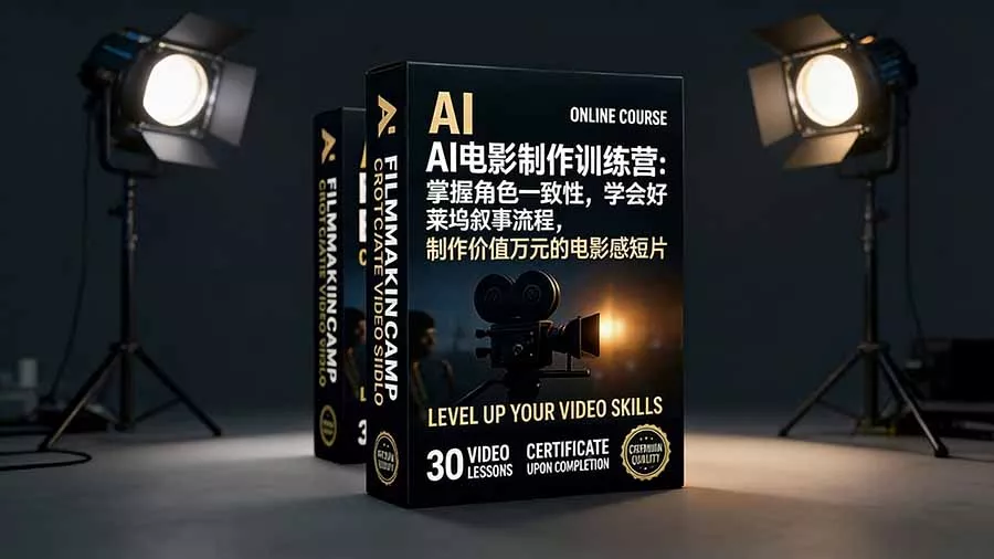 AI电影制作训练营：掌握角色一致性，学会好莱坞叙事流程，制作价值万元的电影感短片 - 项目资源网