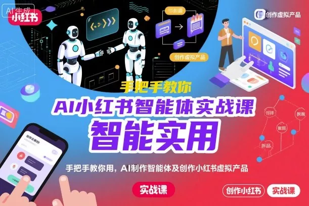 AI小红书智能体实战课，手把手教你用AI制作智能体及创作小红书虚拟产品，提效+内容商业化(更新) - 项目资源网