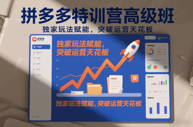拼多多特训营高阶班，独家玩法赋能，突破运营天花板(更新26年4月24日) - 项目资源网