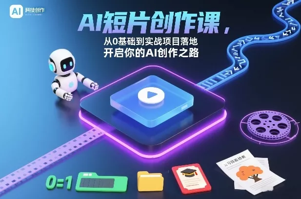 AI短片创作课，从0基础到实战项目落地，开启你的AI创作之路(更新) - 项目资源网