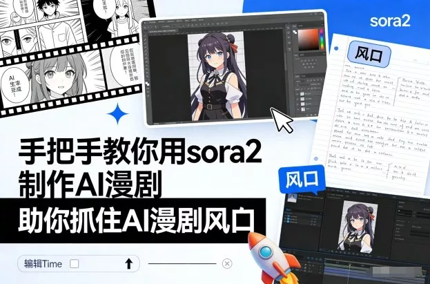 手把手教你用sora2制作AI漫剧，助你抓住AI漫剧风口 - 项目资源网