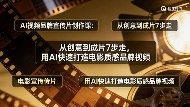 AI视频品牌宣传片创作课：从创意到成片7步走，用AI快速打造电影质感品牌视频 - 项目资源网