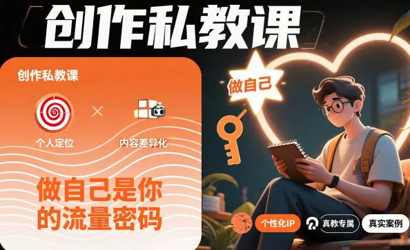 创作私教课，做自己是你的流量密码 - 项目资源网