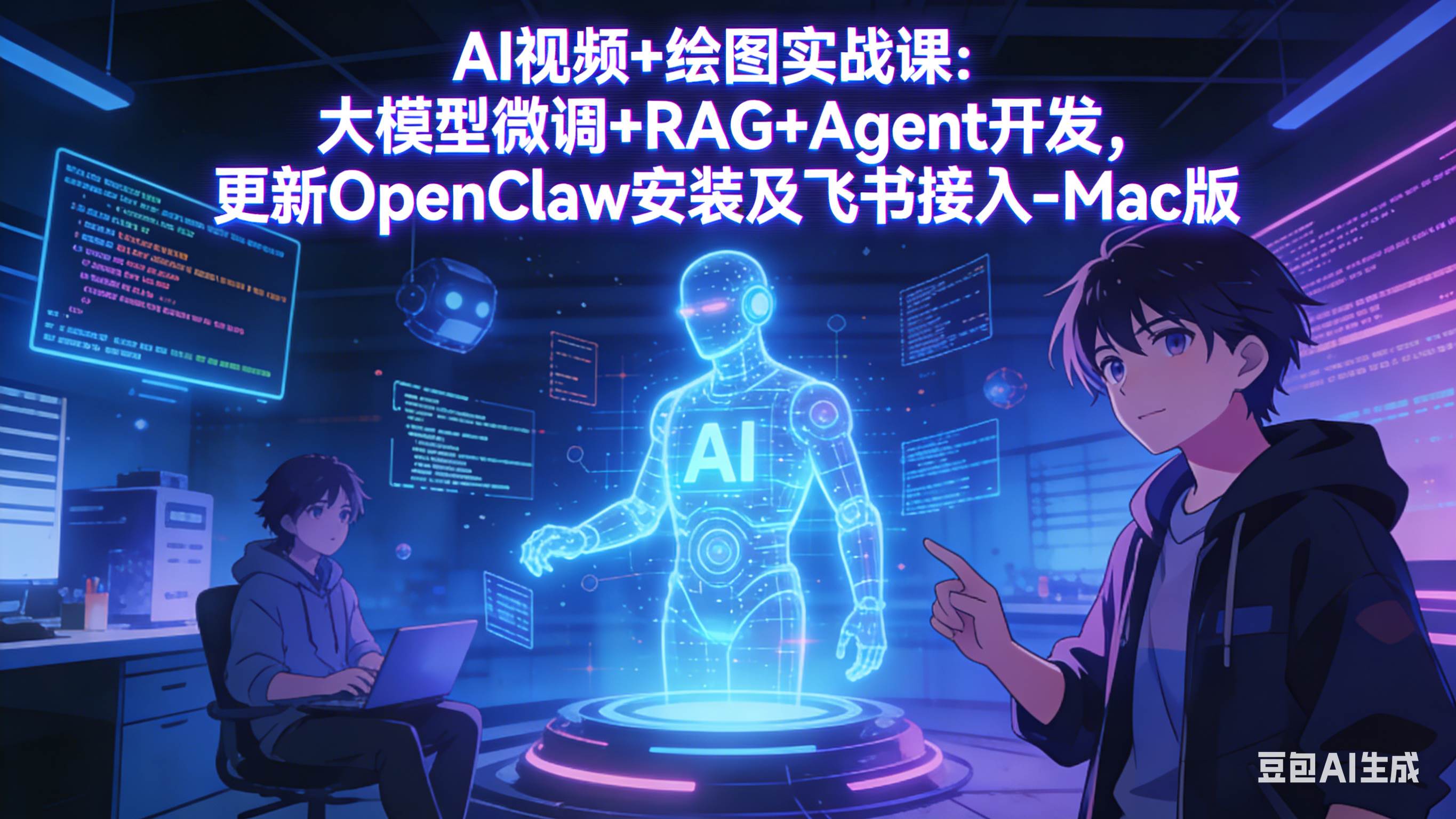 （17594期）AI视频+绘图实战课：大模型微调+RAG+Agent开发，更新OpenClaw安装及飞书接入-Mac版 - 项目资源网