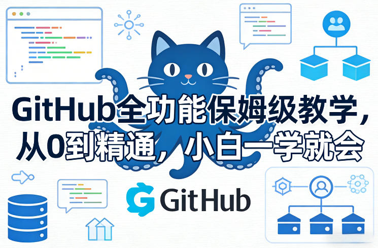 GitHub全功能保姆级教学，从0到精通，小白一学就会 - 项目资源网