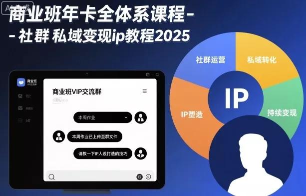 商业班年卡全体系课程-社群私域变现ip教程2025 - 项目资源网