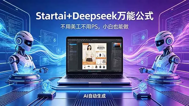 （18341期）AI自动做电商详情页：Startai+Deepseek万能公式，不用美工不用PS，小白也能做 - 项目资源网