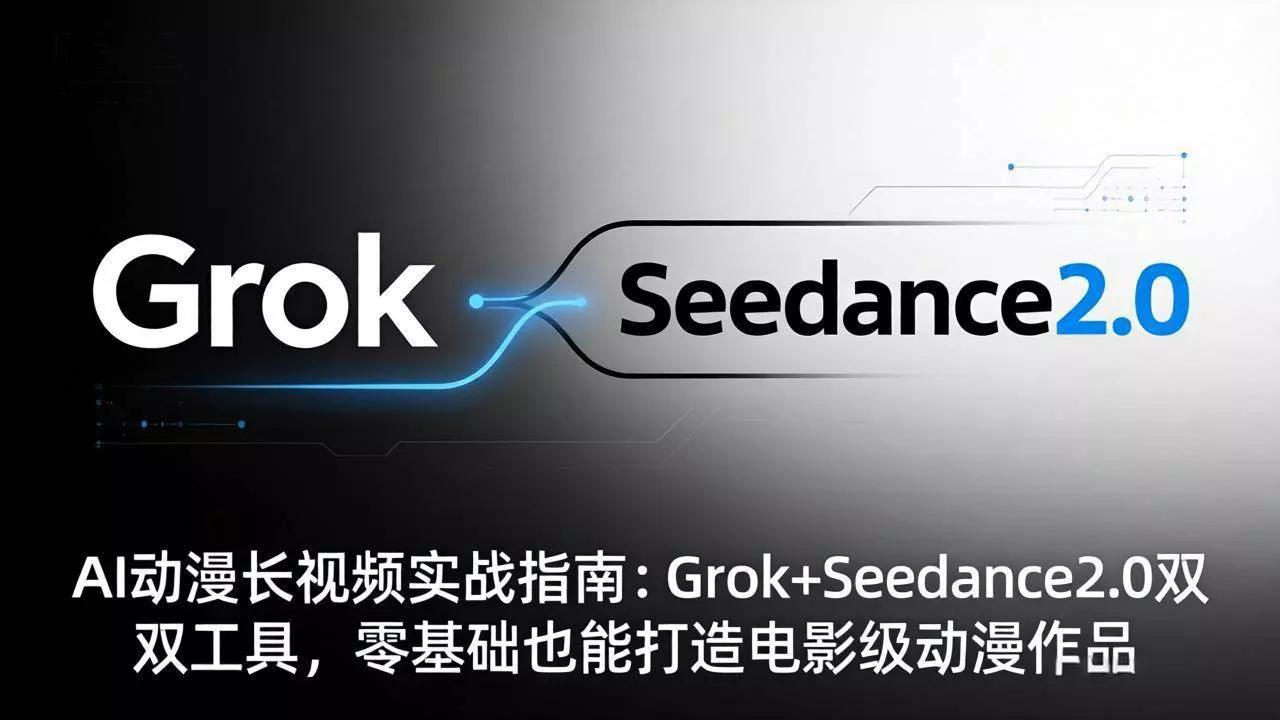 （18153期）AI动漫长视频实战指南：Grok+Seedance2.0双工具，零基础也能打造电影级动漫作品 - 项目资源网