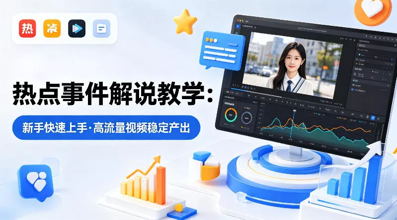 某大V的热点事件解说教学，新手也能快速上手，稳定产出高流量解说视频 - 项目资源网